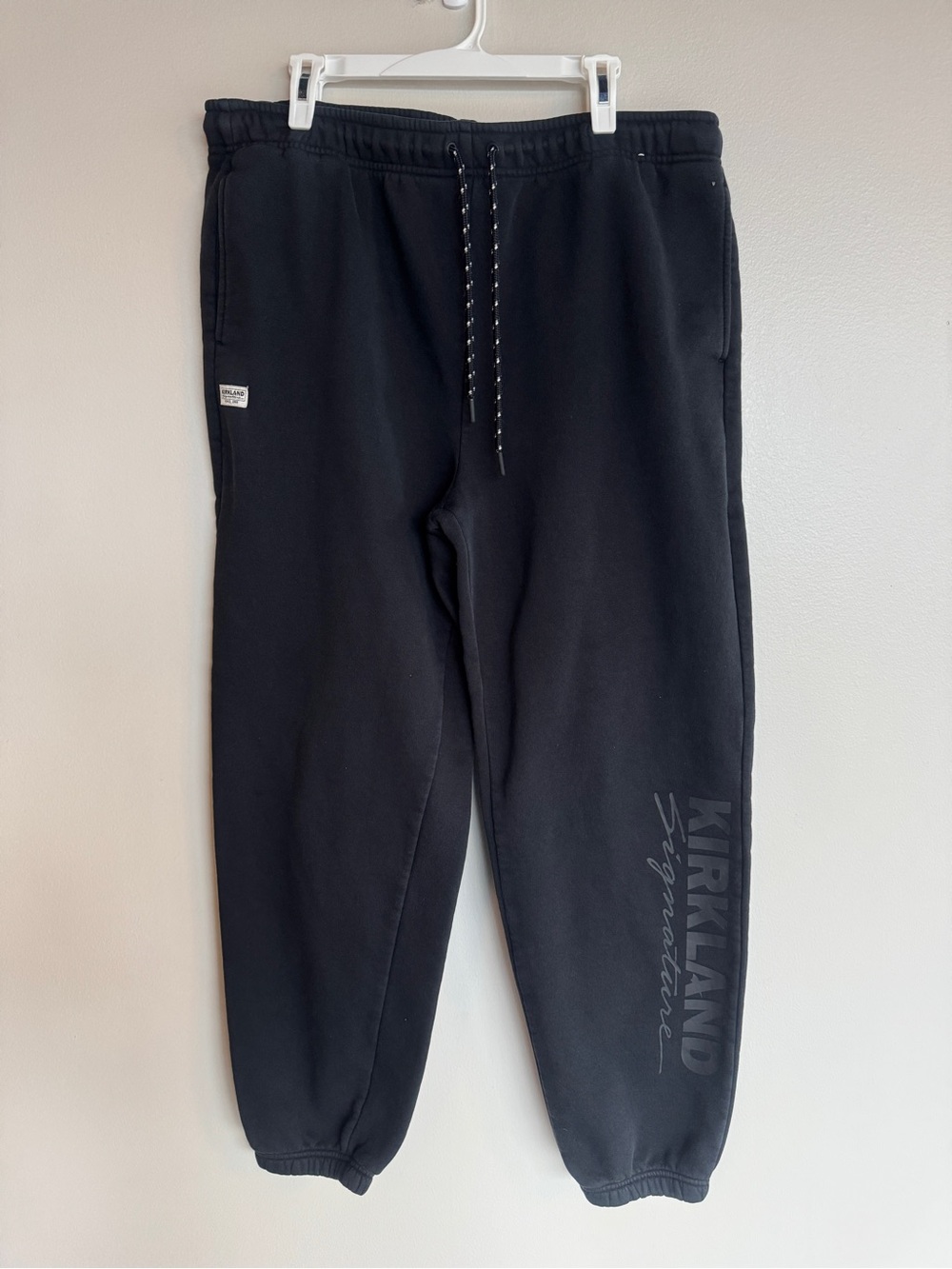 Kirkland Signature Black Jogger Sweatpants Unisex Men XL / Women XXL Fleece